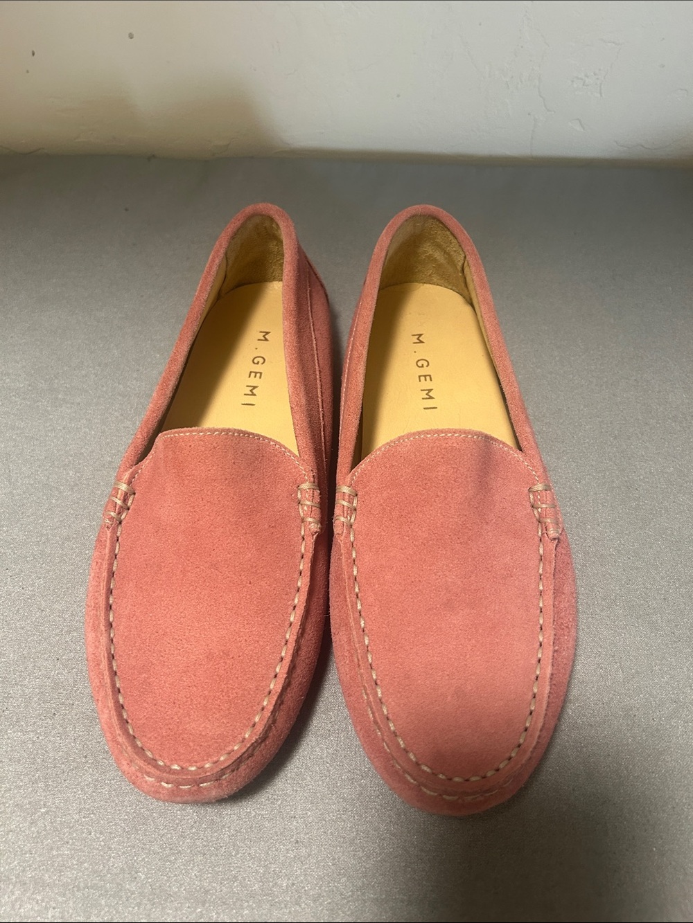 M. Gemi Suede Loafers in Dusty Rose